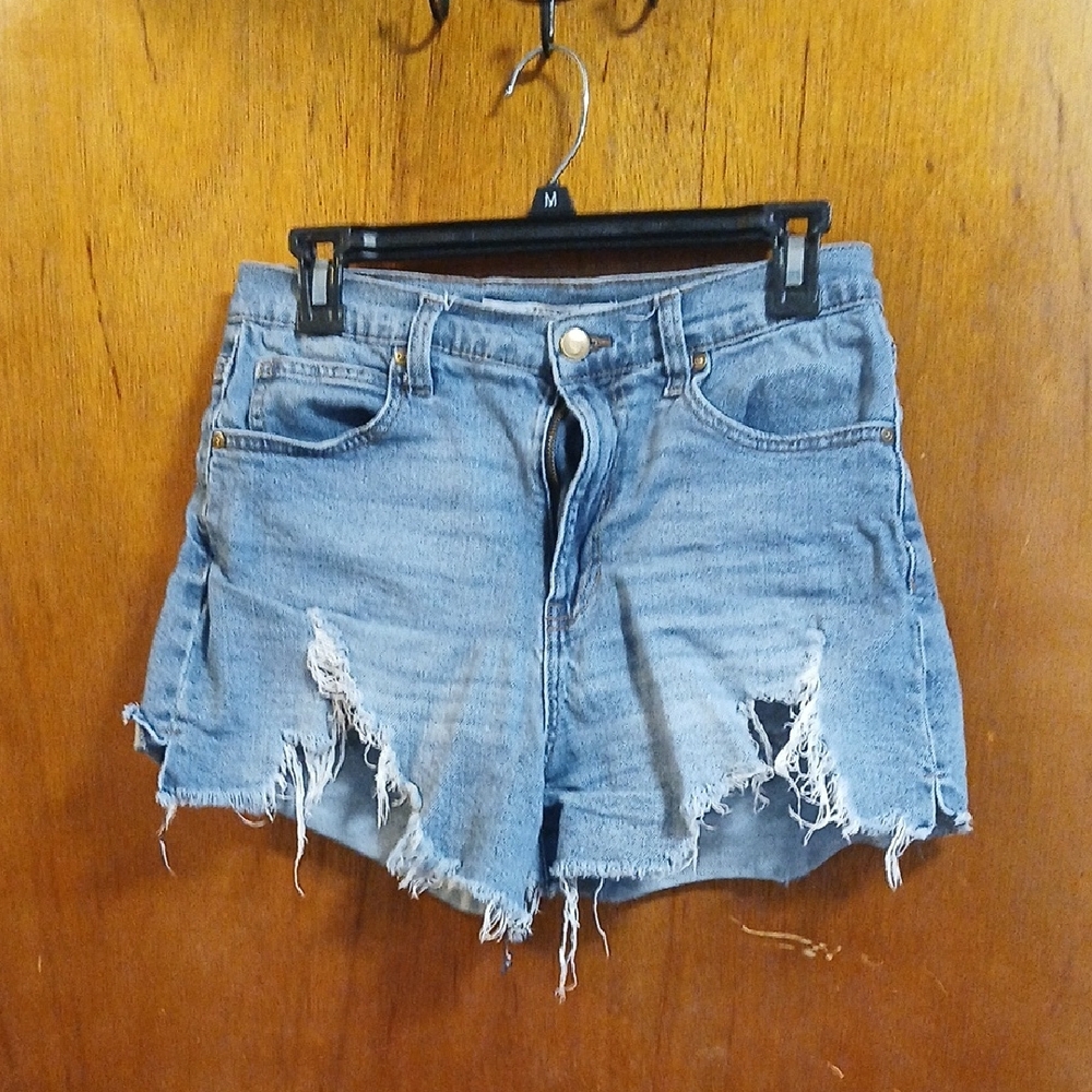 Celebrity Pink Distressed Blue Jean Shorts
